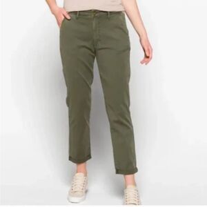COSMIC BLUE LOVE Command Green Moriah Straight Leg Crop Pants-10 NWT!